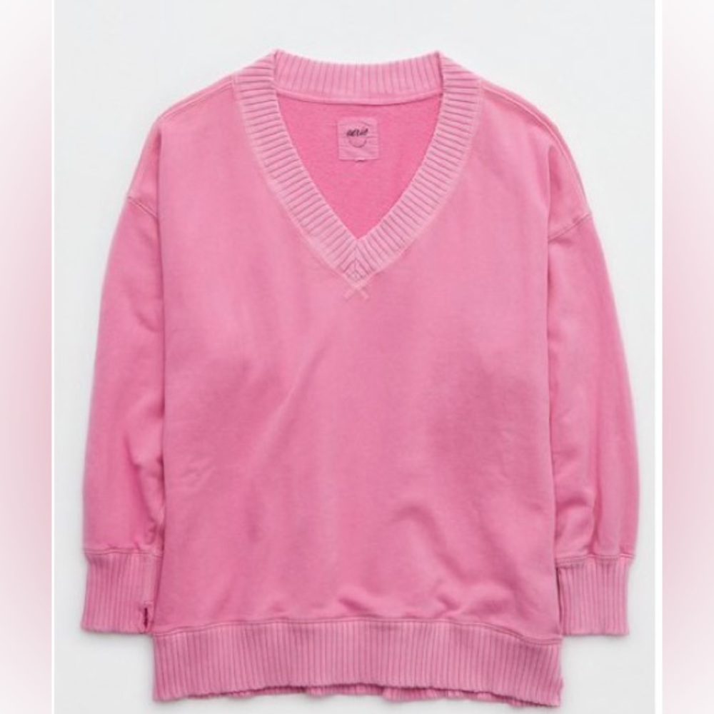 Aerie Down to Earth V-Neck Sweatshirt Size XS